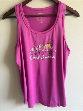 Joyspun Desert Dreamer Graphic Tank Top Pink Sleeveless Lounge Sleepwear M 8–10